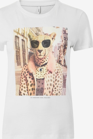 ONLY Μπλουζάκι 'ONLVIBE' σε λευκό: μπροστά