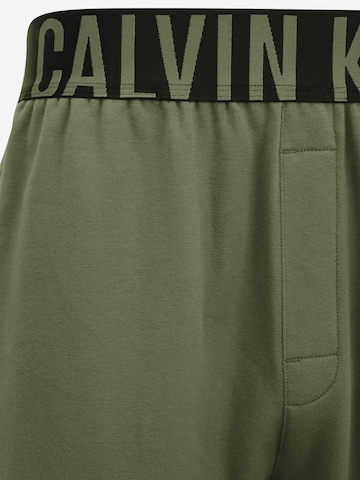 Calvin Klein Underwear Avsmalnet Pyjamasbukse 'Intense Power' i grønn