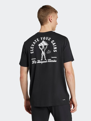 ADIDAS PERFORMANCE - Camiseta funcional en negro: frente