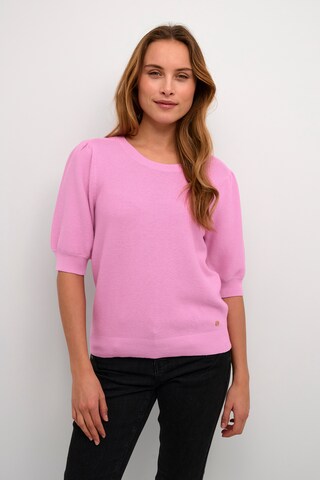 Cream Sweater 'Sillar' in Purple: front