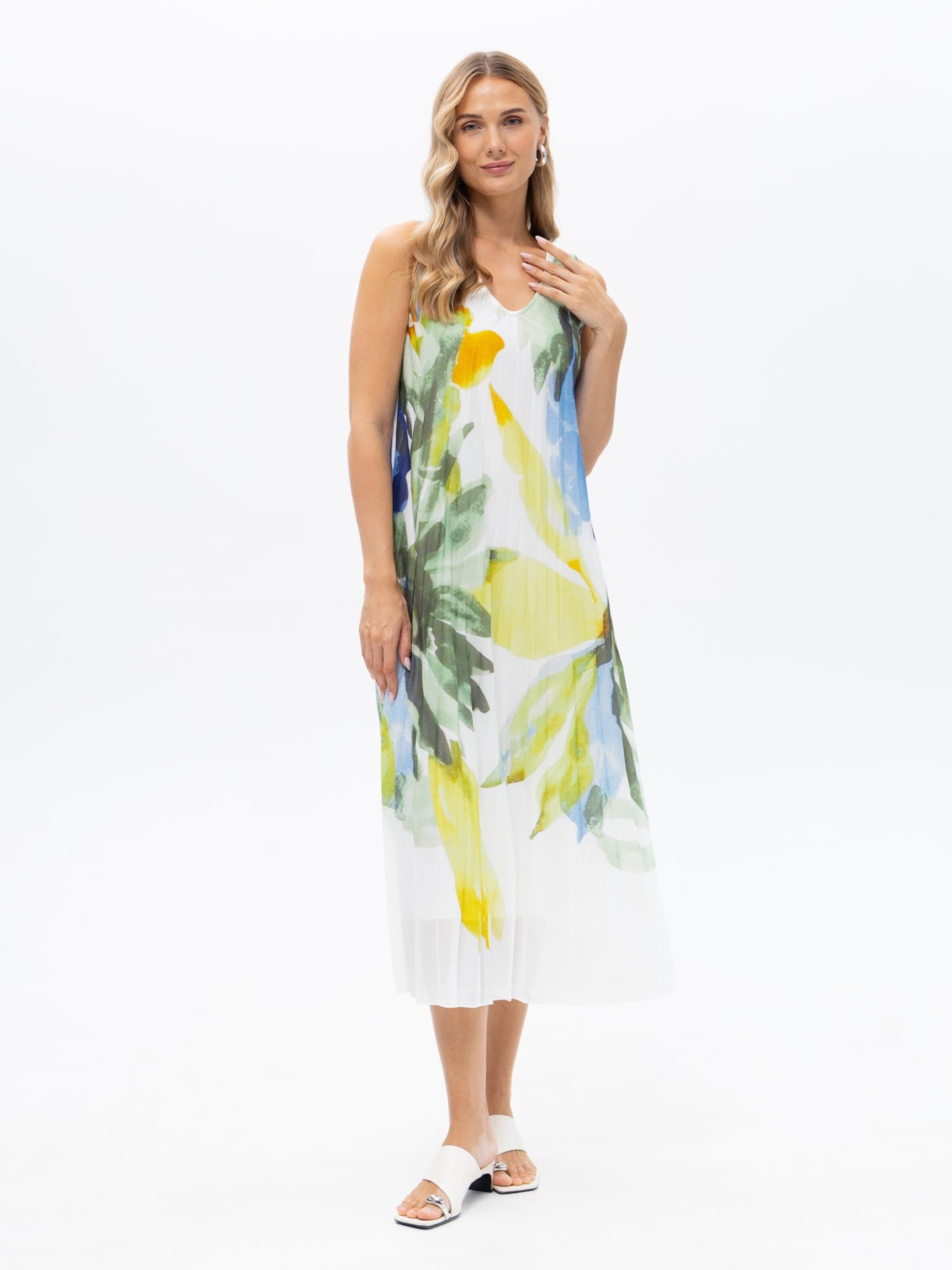 Passioni Summer Dress 'Sommerkleid mit Floral-Print' in Yellow: front