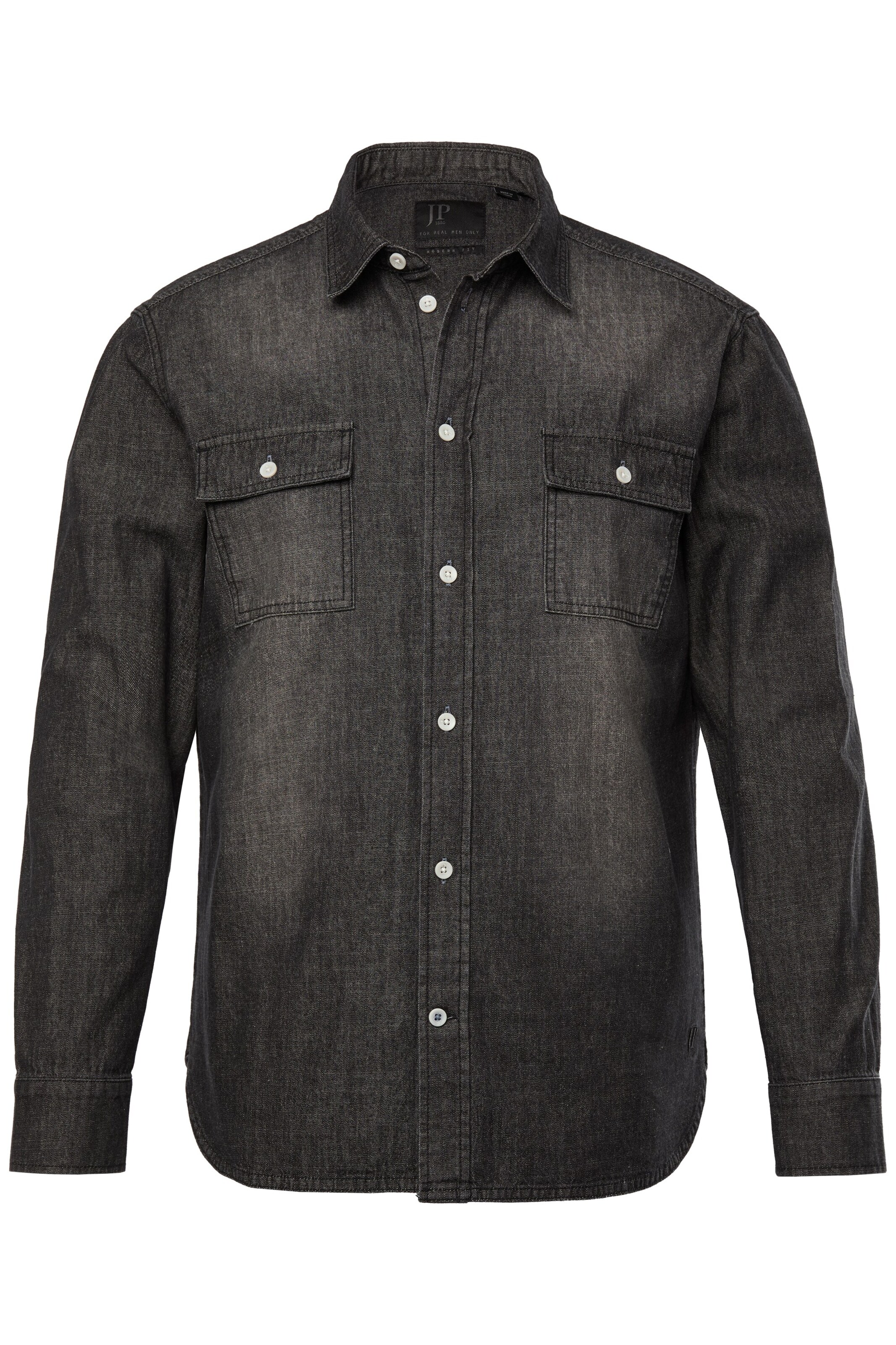 JP1880 Hemd in Schwarz: Vorderseite