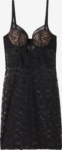 INTIMISSIMI Negligee 'LACE NEVER GETS OLD' in Black: front