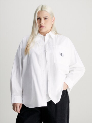Calvin Klein Jeans Curve Blouse in White: front