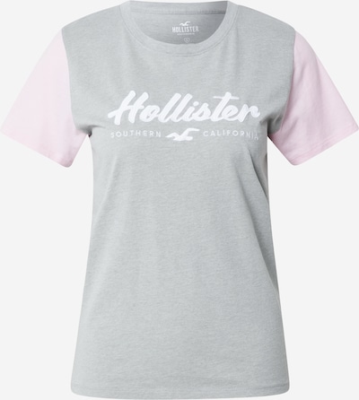 HOLLISTER Shirt in grau / helllila / weiß, Produktansicht