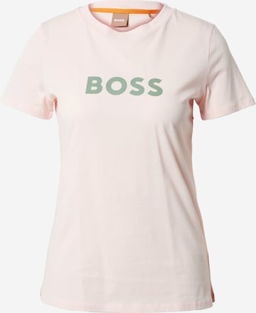 BOSS T-Shirt 'Elogo' in Pink: Vorderseite