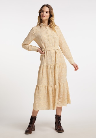 DreiMaster Vintage Shirt Dress in Yellow: front