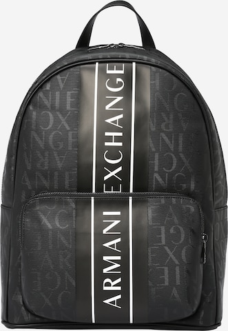 ARMANI EXCHANGE Backpack in Black: front