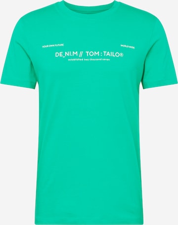 TOM TAILOR DENIM Bluser & t-shirts i grøn: forside