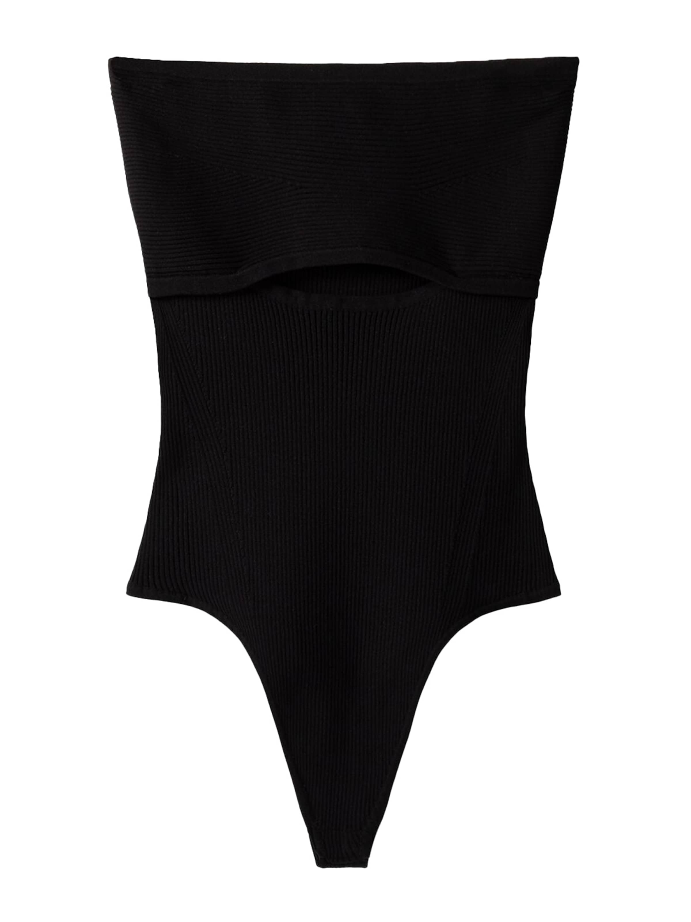 Bershka Shirtbody i sort: forside