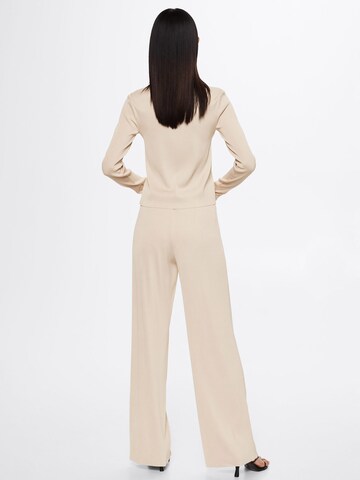 MANGO Wide leg Broek 'MARIONA' in Beige