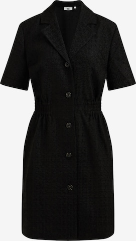 WE Fashion Košilové šaty – černá: přední strana