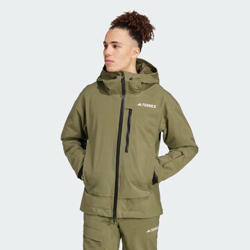 ADIDAS TERREX Weatherproof jacket in Green: front