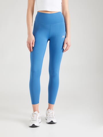 new balance Skinny Workout Pants 'Essentials Harmony' in Blue: front