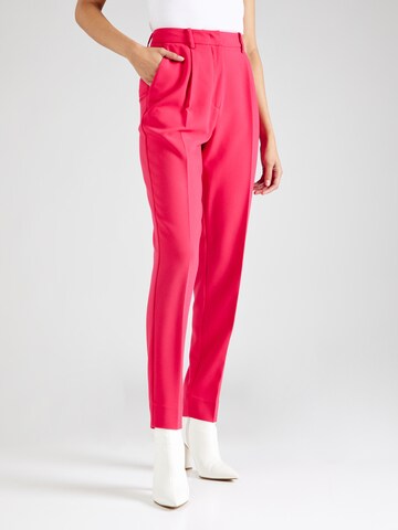 Coupe slim Pantalon à plis 'Cindy Ciry' BRUUNS BAZAAR en rose : devant