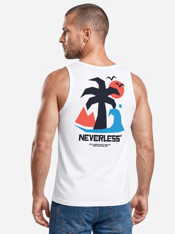 Neverless Shirt 'Beach Palm' in White