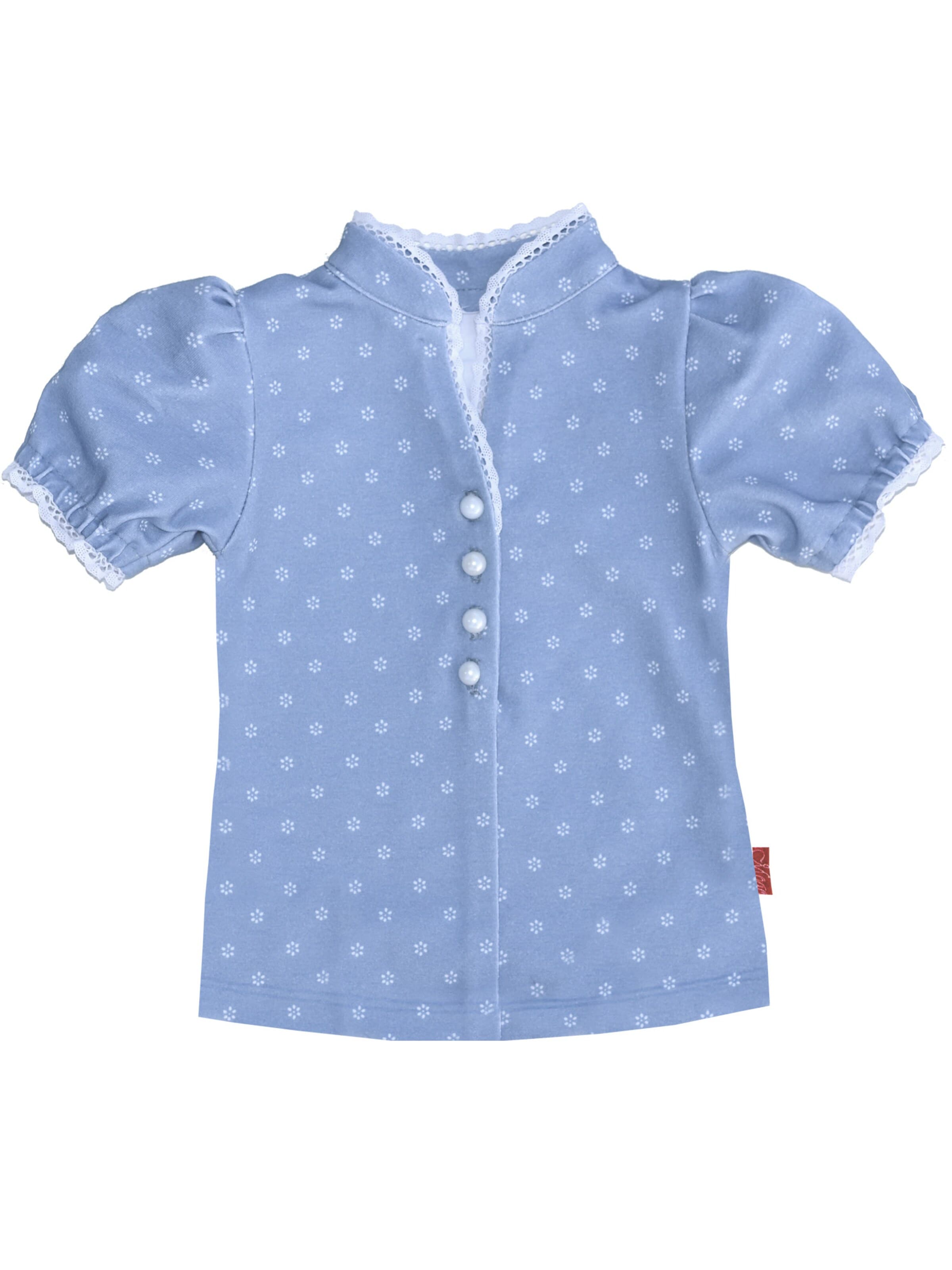 Mogo Shirt 'Madrisella'‌‌‌ in Blau: Vorderseite