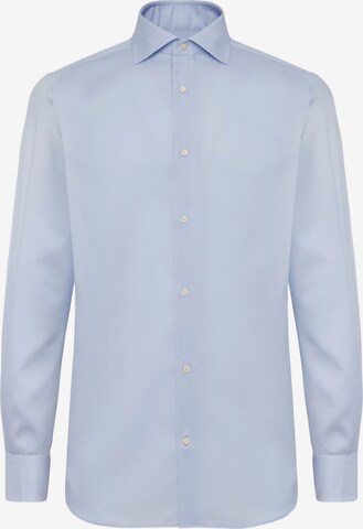 Boggi Milano - Ajuste estrecho Camisa de negocios en azul: frente