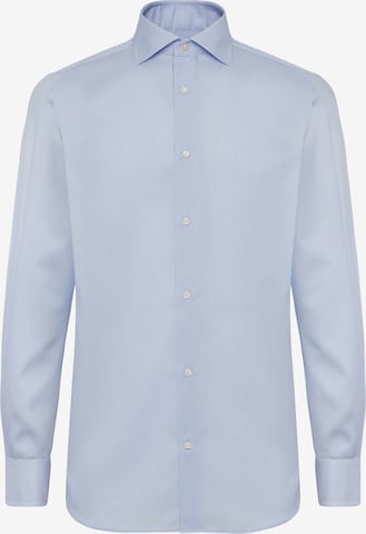 Coupe slim Chemise business Boggi Milano en bleu : devant