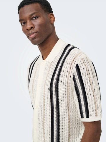 Vestes en maille 'ONSLEON' Only & Sons en blanc
