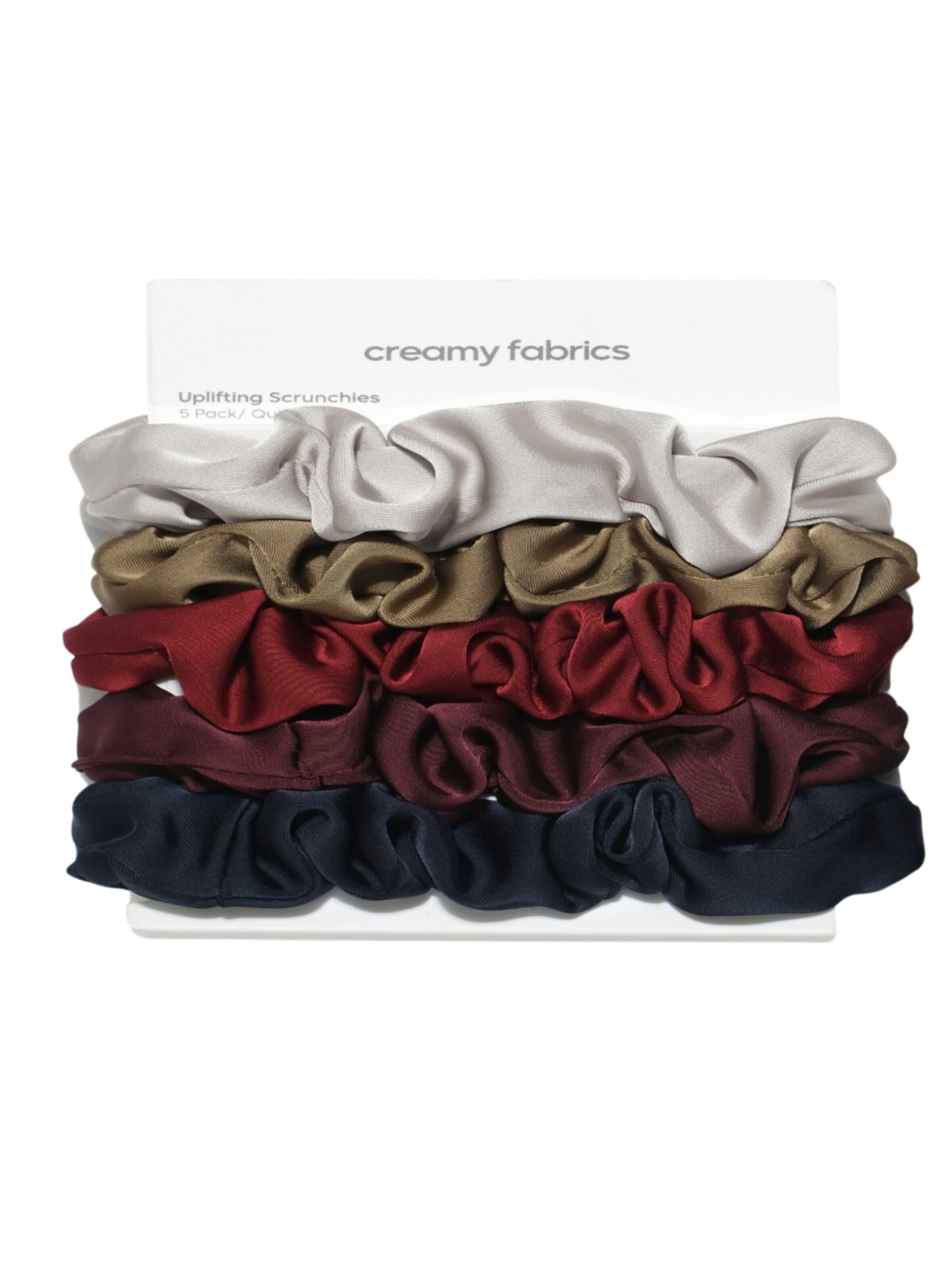 cfab (formerly creamy fabrics) Hårsmycke 'Alltags Scrunchies | 5er Pack' i röd: framsida
