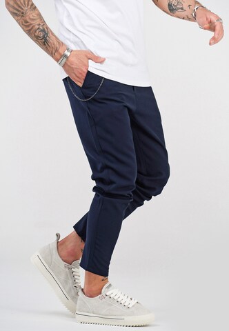 behype Regular Chino Pants 'B-KAY' in Blue