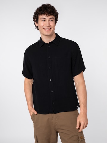 Sublevel Regular fit Button Up Shirt in Black: front