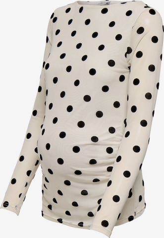 T-shirt 'OLMLaguna' Only Maternity en beige : devant