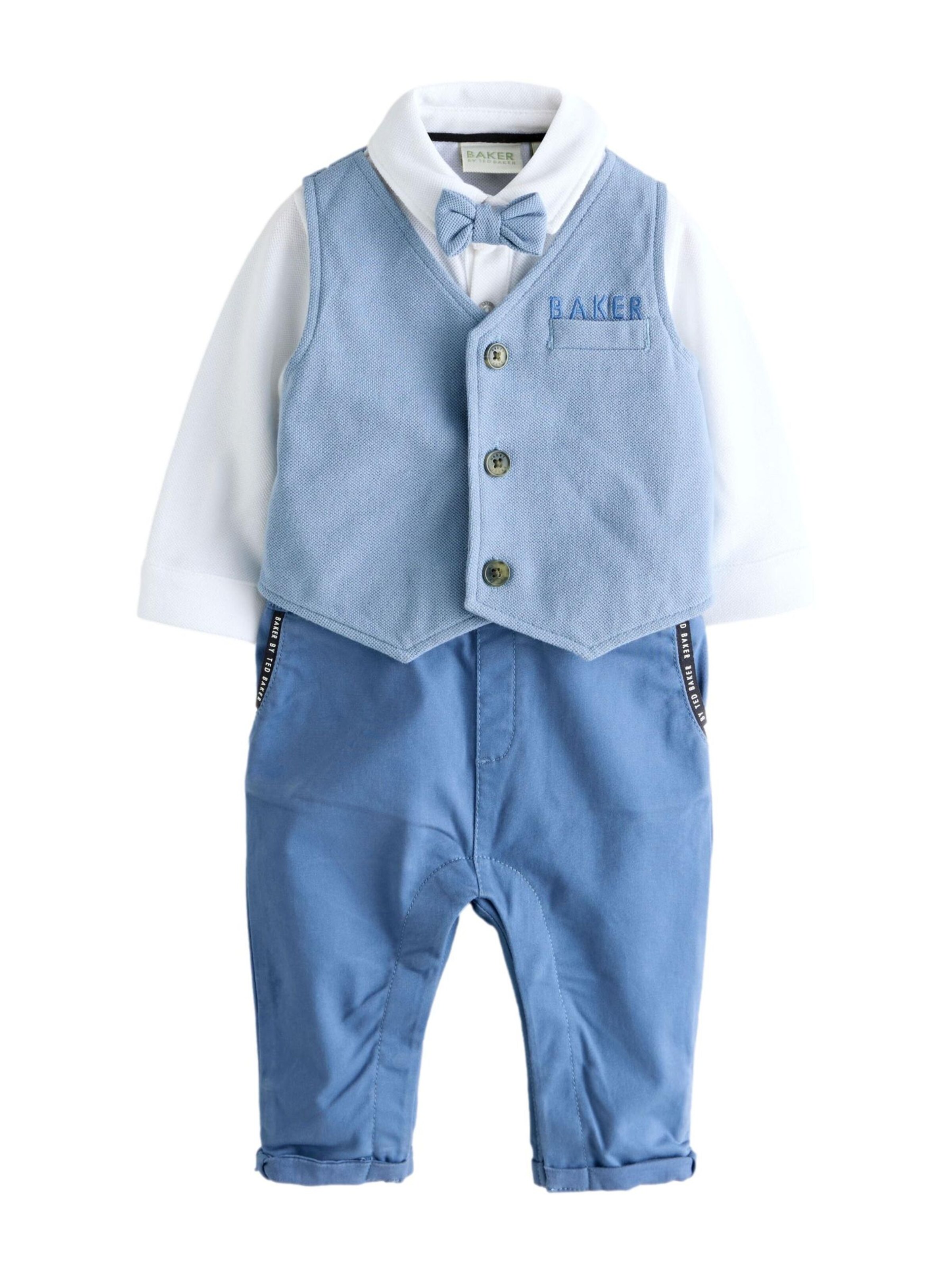 Tutina / body per bambino di Baker by Ted Baker in blu: frontale