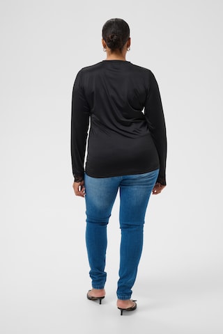 KAFFE CURVE Shirt 'Katey' in Zwart