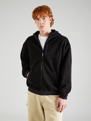 LEVI'S ® Zip-Up Hoodie 'Pop Hooded Sherpa' in Black: front