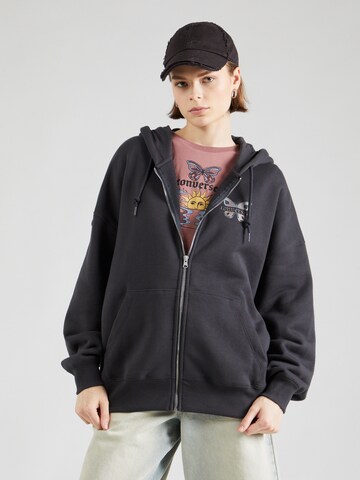 CONVERSE Sweatjacke 'Blooming' in Schwarz