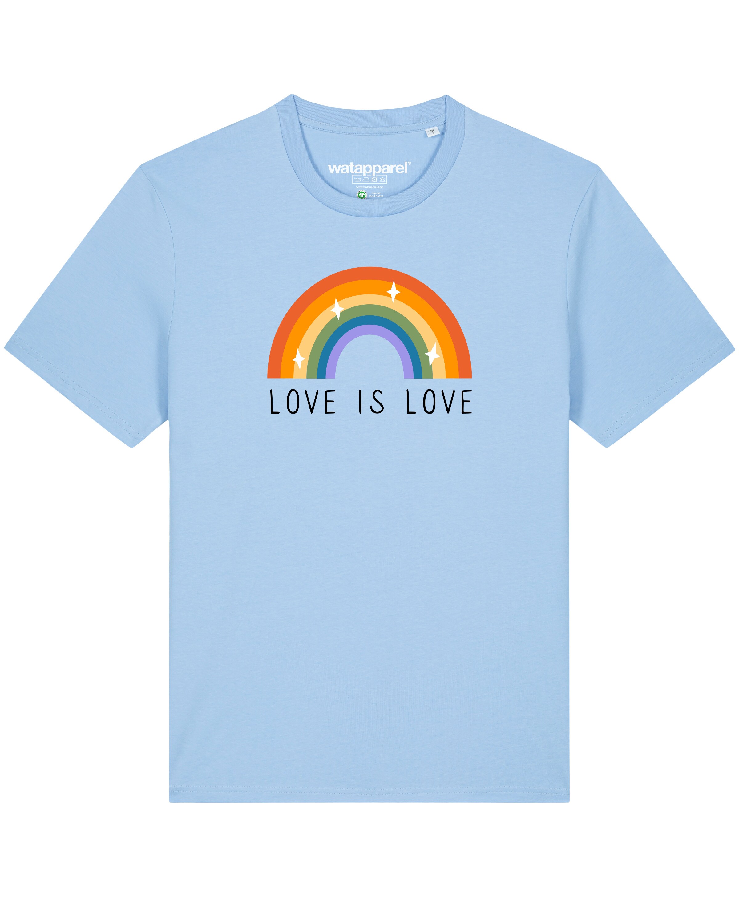 Maglietta 'Love is Love' di Watapparel in blu: frontale