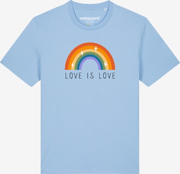 Maglietta 'Love is Love' di Watapparel in blu: frontale
