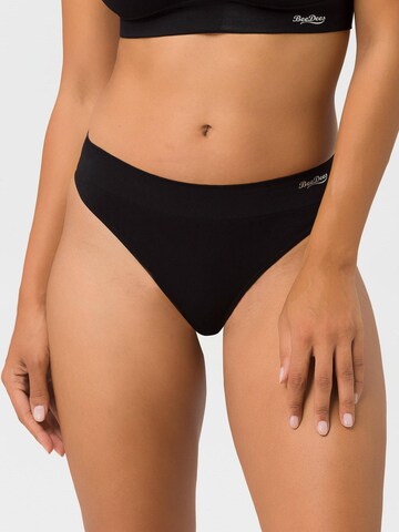 BeeDees Thong 'Boxer-String Comfee String (5-er Pack) Seamless' in Black: front