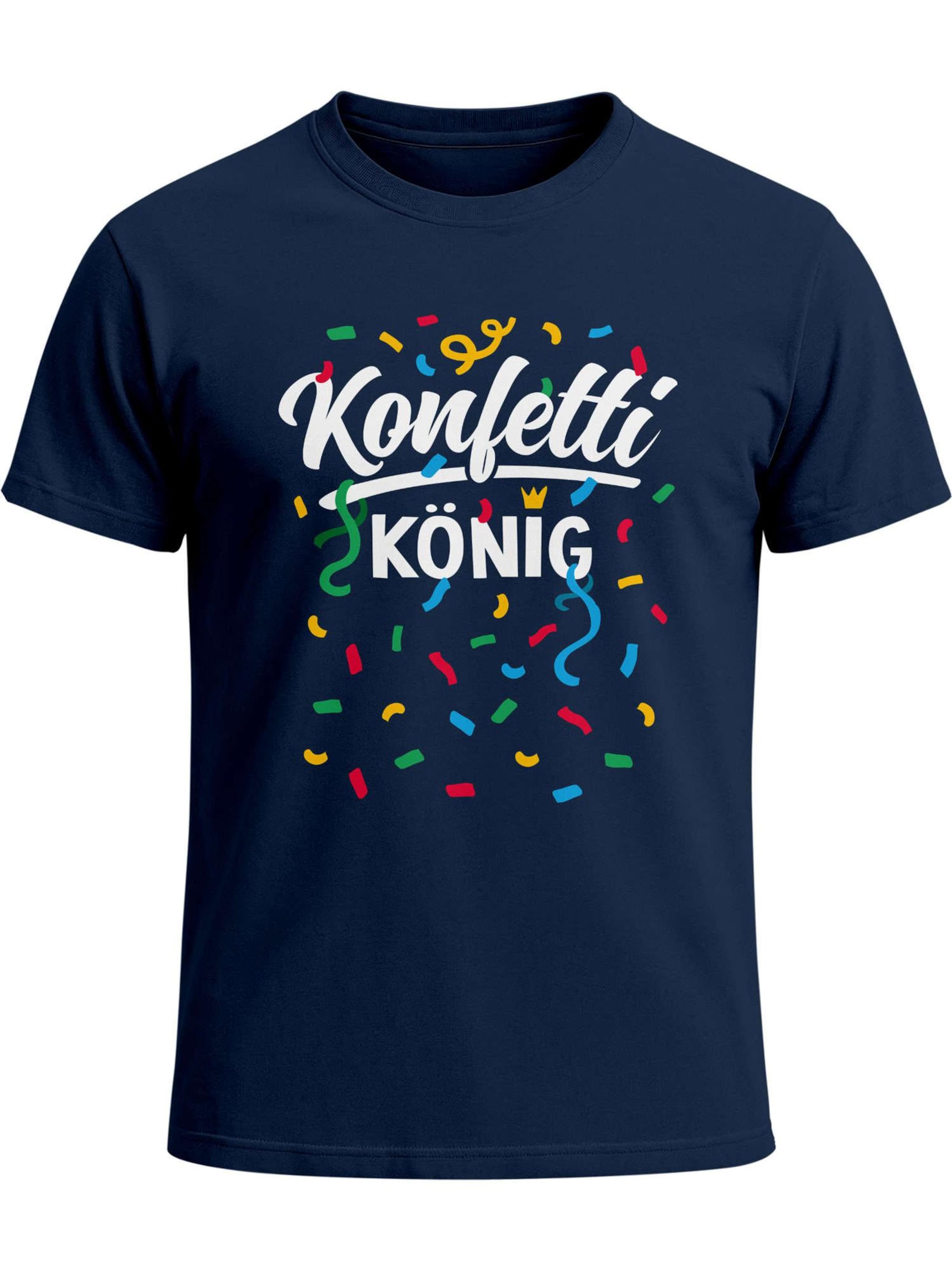 MoonWorks Shirt 'Konfetti König' in Blue: front