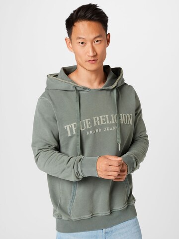 True Religion Sweatshirt in Green: front