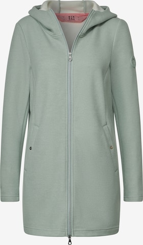 STREET ONE Zip-Up Hoodie in Green: front