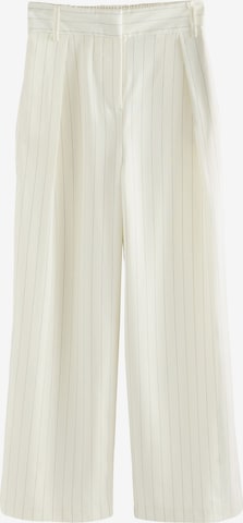 balta Next Plačios klešnės Klostuotos kelnės: priekis