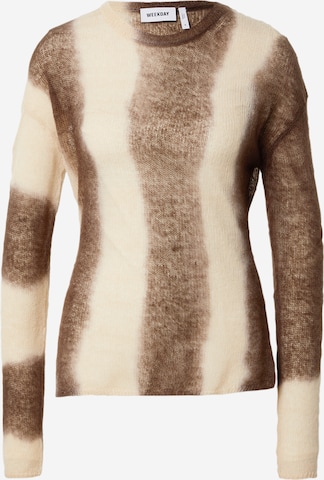 WEEKDAY Sweater 'Tina' in Brown: front