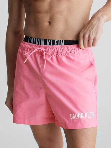 Calvin Klein Swimwear Board Shorts 'Intense Power' in Pink: front