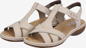 Sandales 'Ledersandalen „Massa“' Rieker en beige