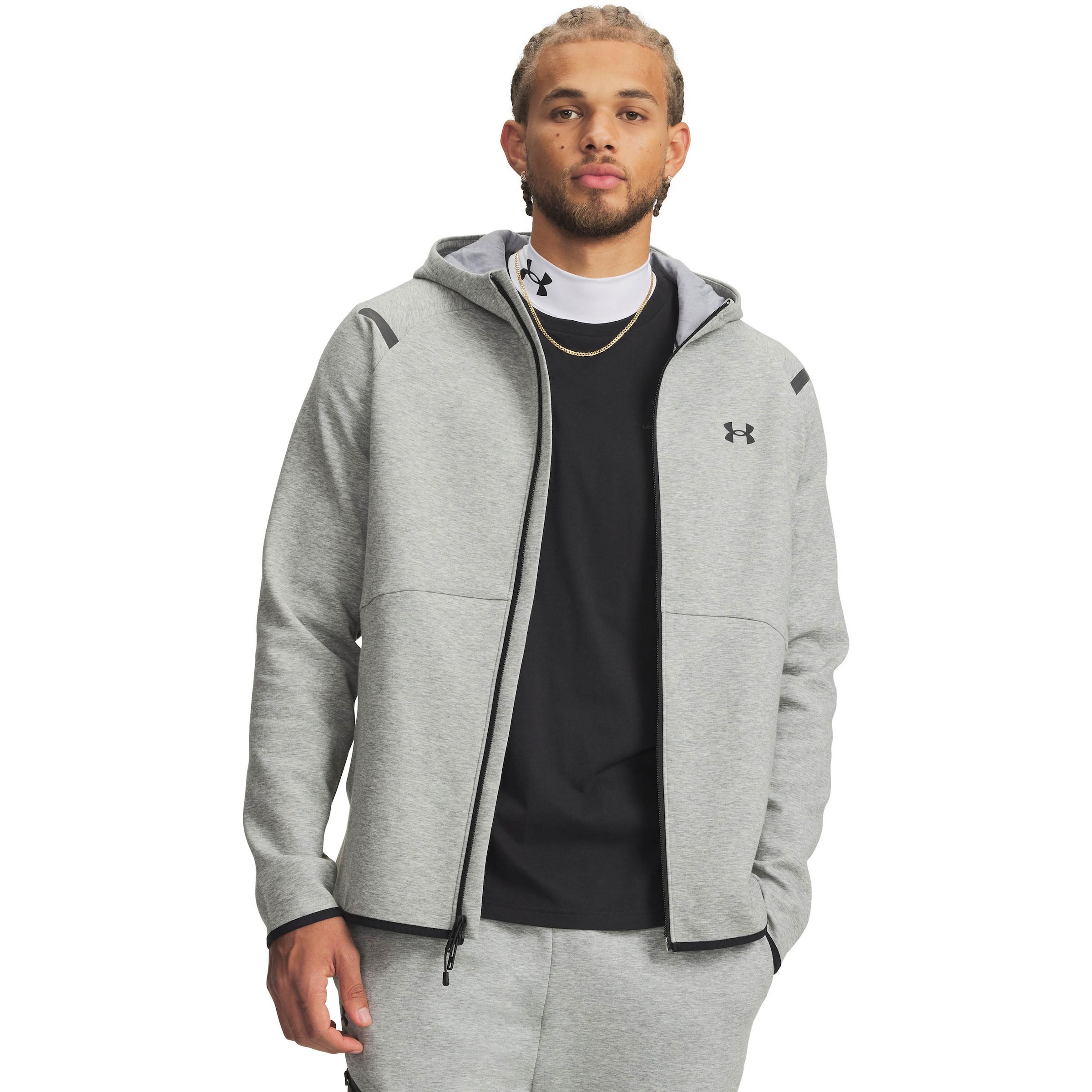 UNDER ARMOUR Jacke 'UNSTOPPABLE' in Grau: Vorderseite