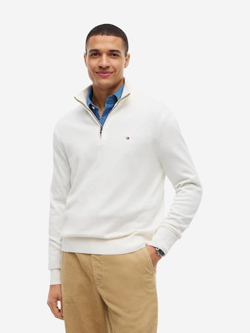 TOMMY HILFIGER Trui 'PIMA ORG CTN CASHMER MW0MW28049' in Beige: voorkant