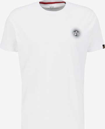 T-Shirt ALPHA INDUSTRIES en blanc : devant