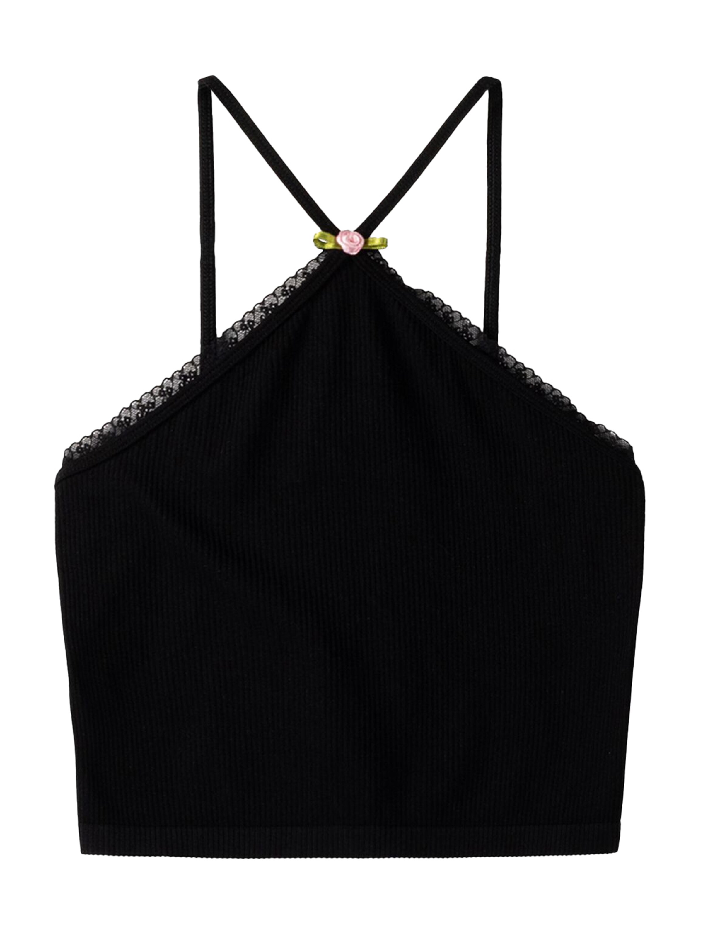 Bershka Топ в черно: отпред