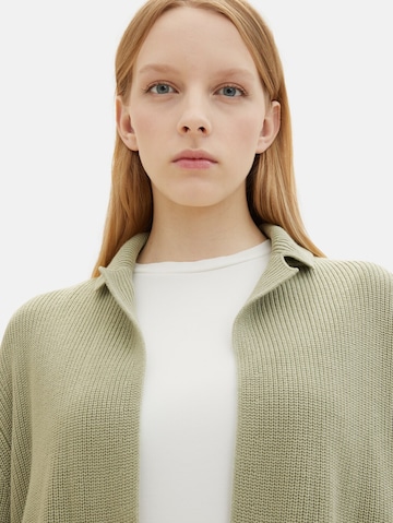 TOM TAILOR Knit Cardigan in Green