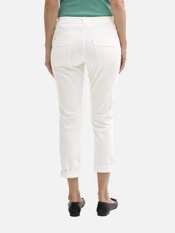 TOM TAILOR Tapered Broek in Wit