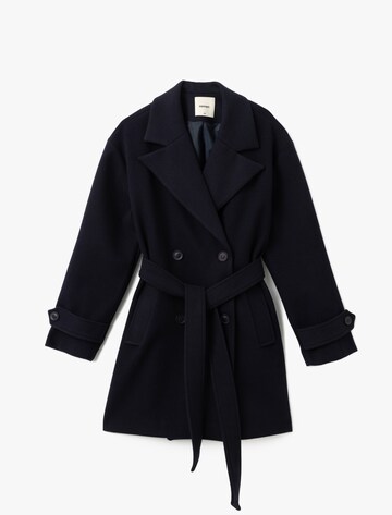 Koton Between-Seasons Coat in Blue: front