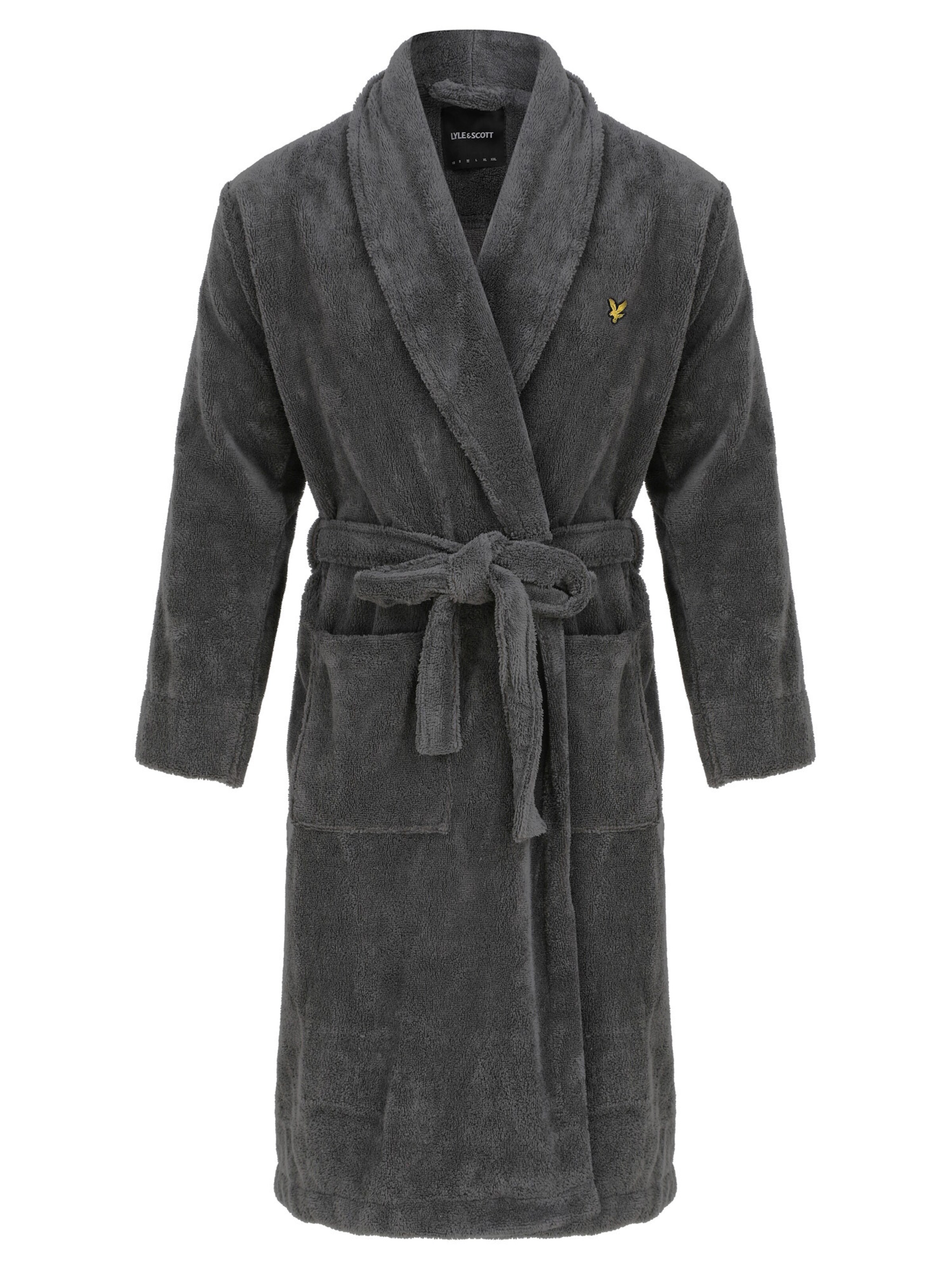 Lyle & Scott Bademantel 'Lucas' in Grau: Vorderseite